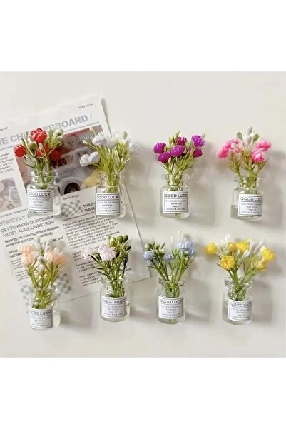 Choice SHP-8PCS 8 قطع مغناطيسات صغيرة لطيفة على شكل مزهرية، مغناطيسات ثلاجة ص...