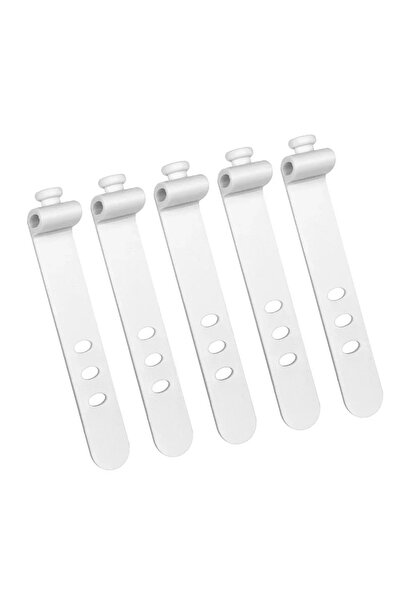 Choice5 منظم كابلات الهاتف 73 مم، 5 قطع، أبيض، مشبك سماعة أذن، منظم أسلاك الش...