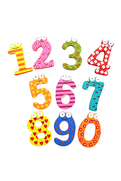 Choice1 10 قطع من مغناطيسات الثلاجة بأحرف وأرقام ملونة بنمط عشوائي