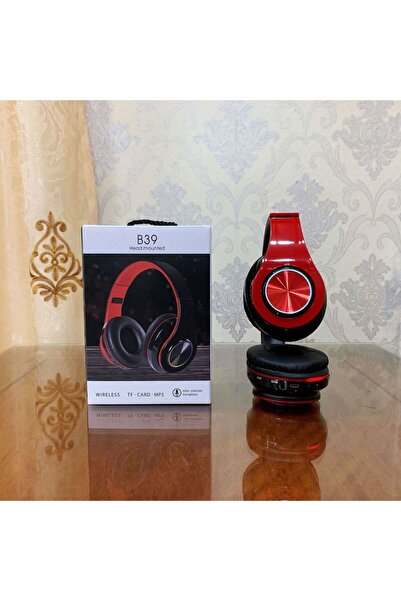 Choice سماعة رأس لاسلكية قابلة للطي تعمل بتقنية البلوتوث، باللونين الأحمر وال...