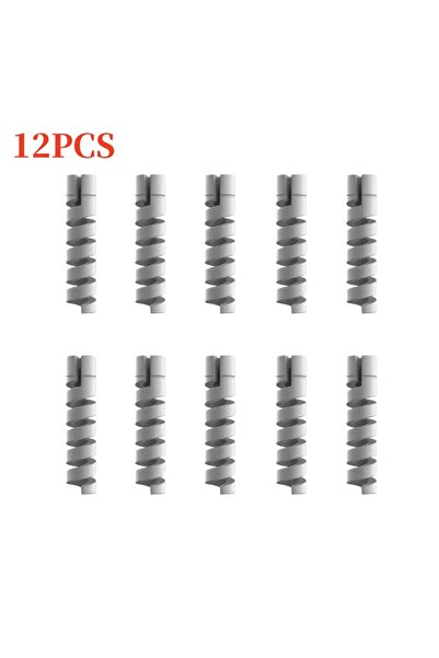 choice2 12PCS-Grey 6/20pcs Cable Protector Silicone Charge Cable Spiral Winde...