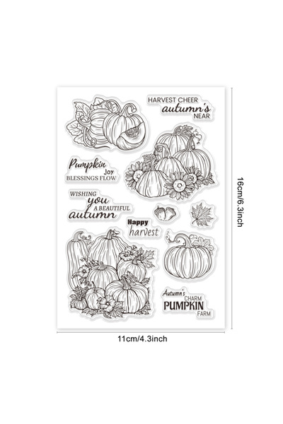 choice2 AECH06-02203 ورقة واحدة من طوابع شفافة بنص "بركة ورقة الجنكة" لصنع ال...