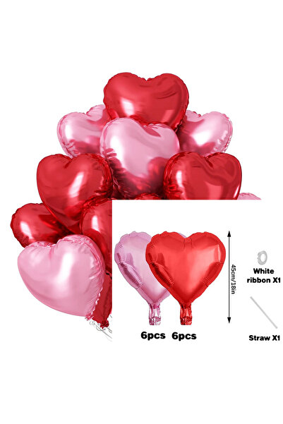 Choice 18inch 10pcs 10Pcs 18" Peach Heart Balloon Red Love Ballo For Wedding，...