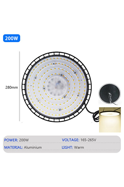 Choice3 مصابيح إضاءة عالية بقدرة 200 واط بإضاءة دافئة، 100/150/200 واط، 220 ف...