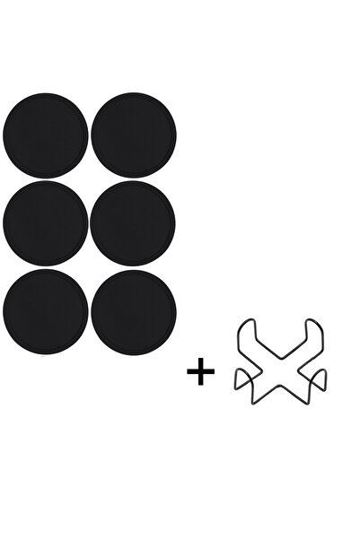 Choice 6 قطع من قواعد أكواب المشروبات المصنوعة من السيليكون مع حامل، مناسبة ل...