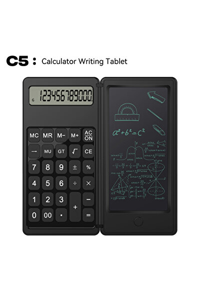Choice1 C5 Solar Powered Scientific Calculator & 6 Inch Writing Tablet Foldab...