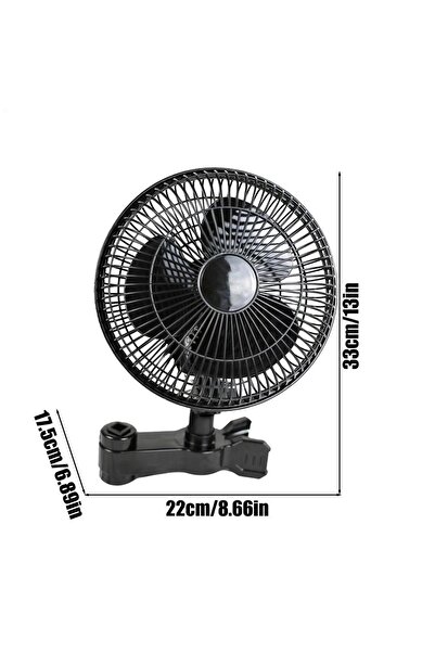 Choice مروحة دوارة سوداء اللون لتثبيت خيمة الزراعة، هادئة، تعمل بنظام تهوية م...