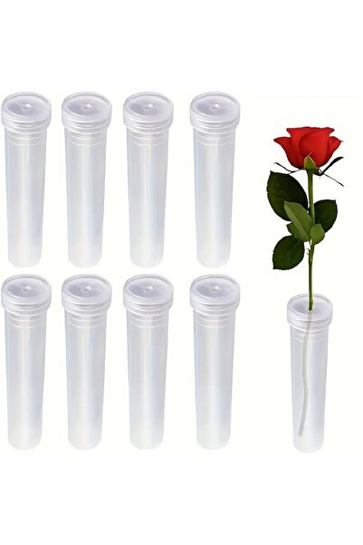 Choice1 10PCS 20/50PCS Plastic Flower Water Tubes with Silicone Caps, Reusabl...