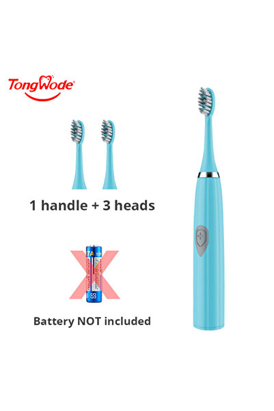choice2 Blue With 3 Brush Tongwode Electric Toothbrush for Adults Soft Bristl...