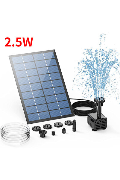 Choice 2.5W 2.5W Solar Fountain Split Design with 6 Fountains and 4-foot Wate...