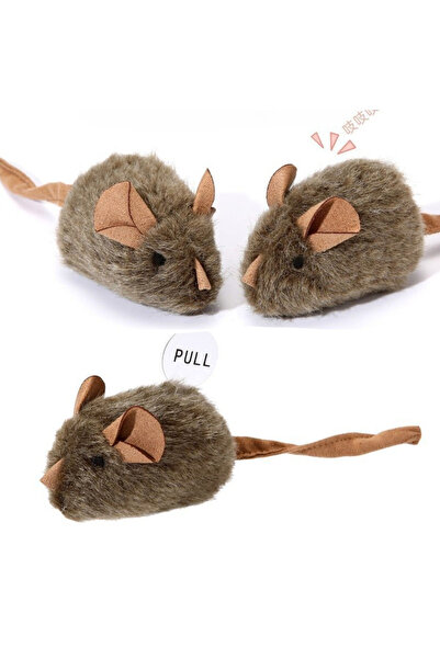 Choice 3 قطع من ألعاب الفئران القطيفة وبري ، لعبة فأر محاكاة للقطط، مقاومة لل...
