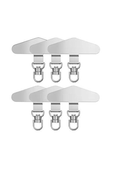 Choice8 6Pcs Silver Anti-Lost Phone Lanyard Universal Replacement Connector T...