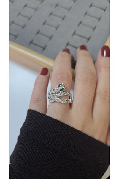 ARTEMİSİA Premium Design Sparkling Women's Double Color Ring Adjustable Witho...