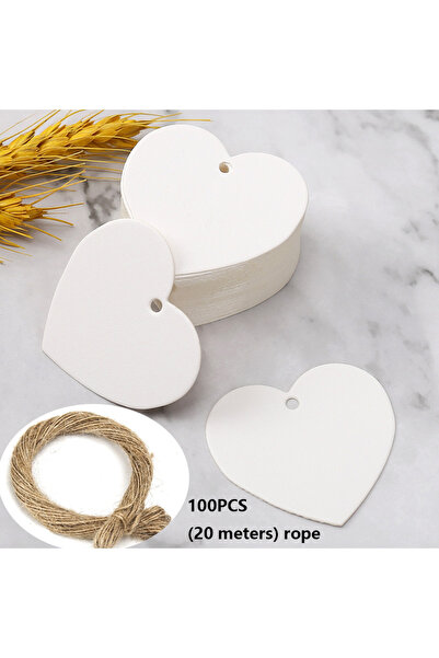 Choice3 100 قطعة من زينة حفلات أعياد الميلاد / بطاقات تعليق من ورق الكرافت / ...