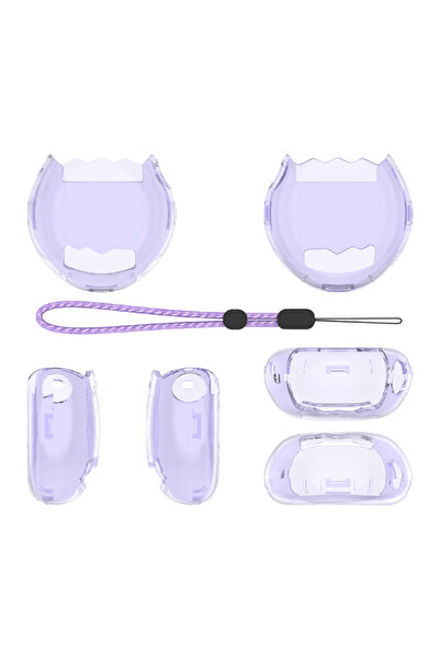 choice2 غطاء حماية شفاف بنفسجي اللون لجهاز تاماغوتشي بارادايس، مزود بحبل، مقا...