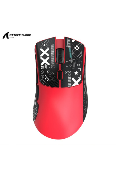 Choice5 ماوس الألعاب اللاسلكي R1-Red Attack Shark R1 X11، بدقة 18 ألف نقطة في...