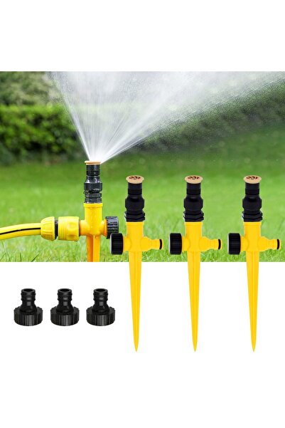 Choice 3 قطع من رشاشات الحدائق الدوارة 360 درجة - عبوة من 3 رشاشات مياه قابلة...