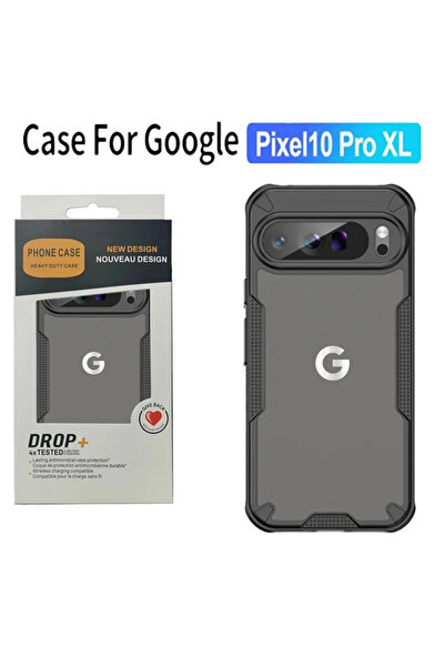 Choice17 جراب حماية متين هجين غير لامع بلون أسود غير لامع مع غلاف هاتف جوجل ب...