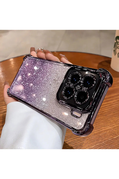 Choice75 غلاف هاتف فاخر شفاف لامع مطلي بالكهرباء، باللون البنفسجي، لهاتف شاوم...