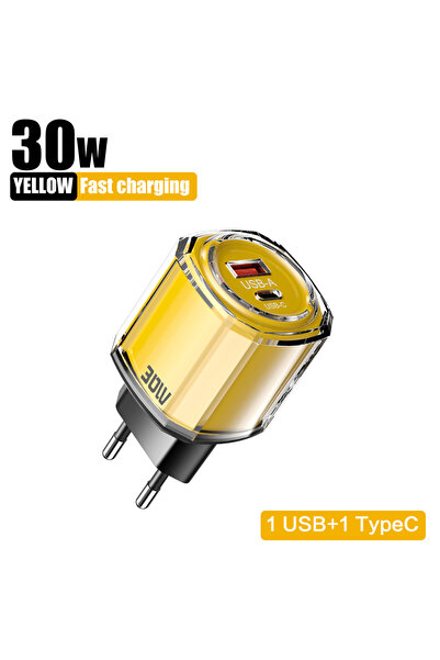 Choice شاحن جداري سريع USB-C بقوة 30 واط بمقبس أوروبي/أمريكي/بريطاني، يدعم ال...