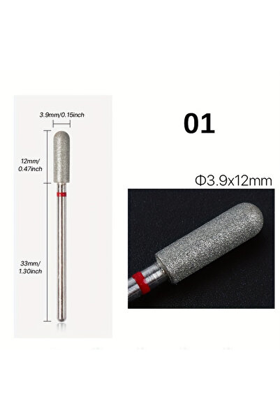 Choice1 Style 1 1/5Pcs Red Diamond Nail Drill Bit Milling Cutter for Manicure...