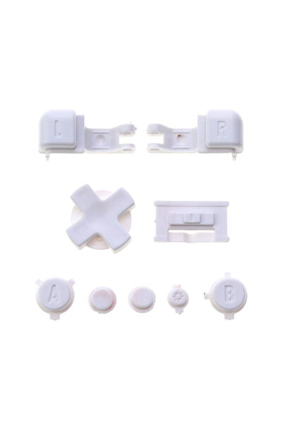 choice2 مجموعة أزرار بديلة بيضاء من YuXi لجهاز Gameboy Advance SP، تتضمن مفتا...