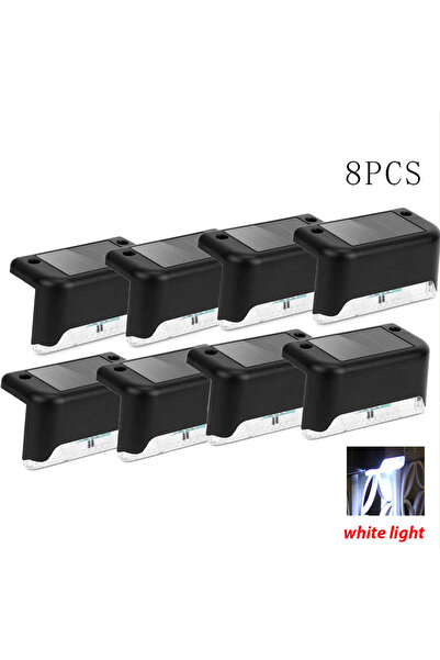 Choice مجموعة من 8 مصابيح شمسية بيضاء للسطح الخارجي، مصابيح LED مقاومة للماء ...