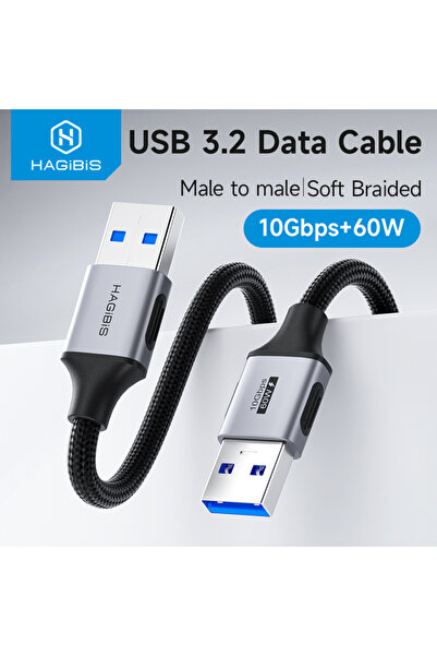 Choice كابل تمديد USB 3.2 ذكر-ذكر من هاجيبس بطول 2 متر، USB 3.2 A ذكر-ذكر ذكر...