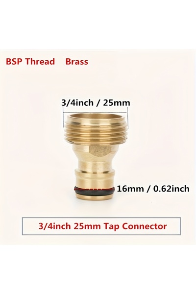 Choice3 Gold 1/2" & 3/4" Brass Quick Connect Hose Adapter - BSP Thread for Ga...