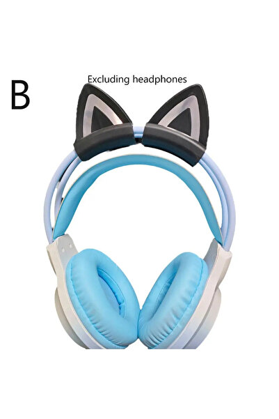 Choice ملحقات سماعات رأس سوداء (قطعتان) بتصميم أذن قطة لسماعات الأذن المخصصة ...