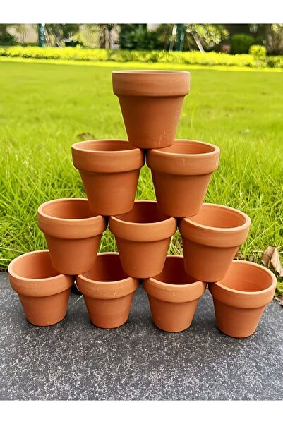 Choice مجموعة من 10 أواني فخارية حمراء مقاس 2.2 بوصة، مناسبة لزراعة الصبار وا...