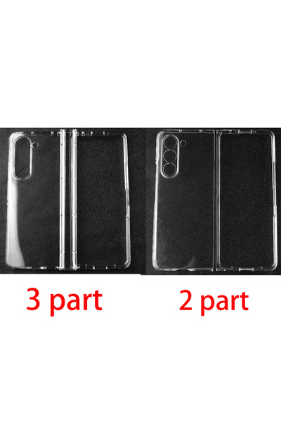 Choice10 جراب مفصلي شفاف من أكريليك مكون من 3 أجزاء لهاتف Z Fold6، متوافق مع ...