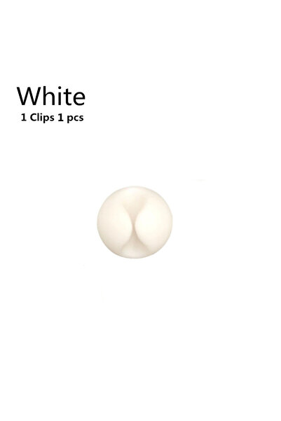 Choice3 مشبك واحد - مشبك سيليكون واحد لتنظيم كابل USB، مشبك دائري لشاحن السلك...