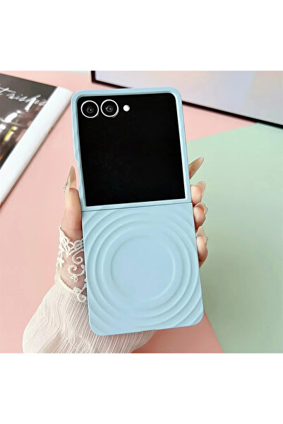 Choice23 Galaxy Z Flip7 Blue Phone Case for Z Flip 7 fe 6 5 Flip7 Flip6 Flip5...