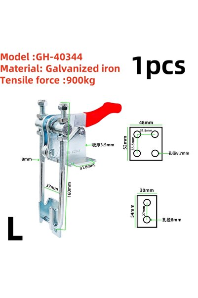 Choice L-40344 90 Degree Quick Release Clamp Galvanized Iron Adjustable Metal...