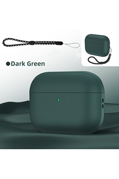 Choice3 جراب AirPods Pro 3 من جلد الأخضر الداكن، مناسب للجيل الثالث من AirPod...