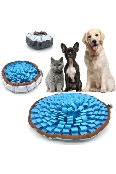 Choice حصيرة بلو دوغ للشم والتنظيف البطيء - تحاكي المراعي للتخلص من الملل، وت...