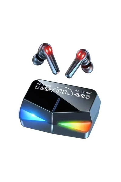 Choice سماعات رأس بلوتوث لاسلكية TWS سوداء اللون، سماعات ذكية تعمل باللمس، مق...