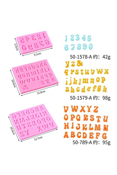 choice2 قالب سيليكون راتنجي للأحرف والأرقام (3 قطع) zh379-A، أدوات تزيين الكي...