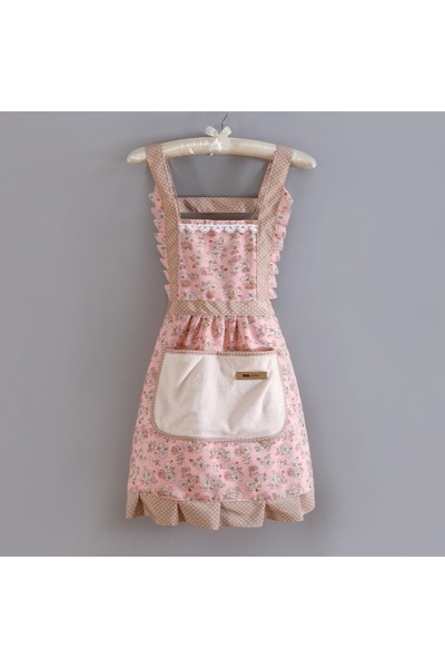 Choice4 A 1PC Lovely Canvas Apron Female Household Kitchen Cooking Antifoulin...