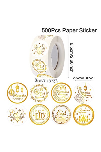 Choice1 3 500pcs EID Mubarak Stickers Gift Bag Candy Box Seal Lables Ramadan ...
