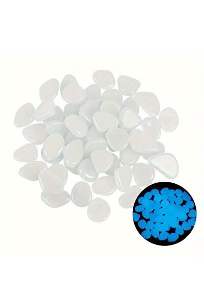 Choice3 White 100pcs Glowing Garden Stones Resin Luminous Rocks for Pathways,...