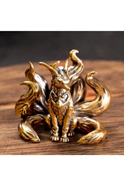 Choice تمثال ثعلب ذو سبعة ذيول من النحاس الصلب، قطعة واحدة، بتصميم مستوحى من ...