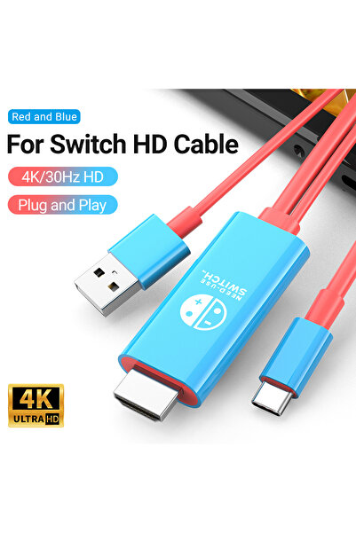 Choice كابل 4K30Hz من النوع C إلى HDMI مع محول طاقة USB للشحن 5 فولت، محول أل...