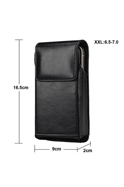 Choice1 XXL Universal Leather Mobile Phone Waist Bag For iPhone 17 16 15 Pro ...