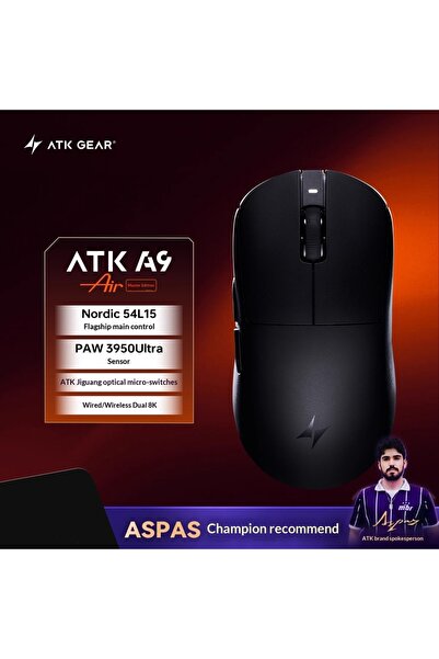 Choice A9AIR Ultimate Black ATK DragonFly A9 Air Ultimate Wireless Gaming Mou...