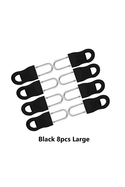 Choice Black 8pcs L 8Pcs Replacement Zipper Head Tool-free Removable Zipper P...