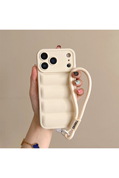 Choice iPhone17 Pro Max White Soft Down Jacket Silicone Case For iPhone 17 16...