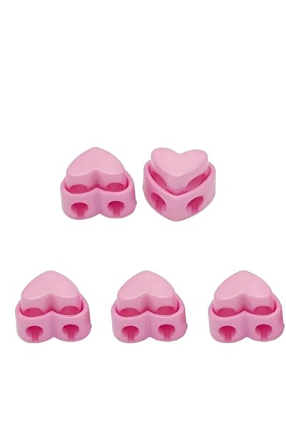 Choice1 مجموعة من 5 قطع من سدادات الإبر الملونة على شكل قلب، باللونين الوردي ...