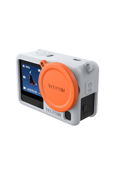 choice2 جراب حماية سيليكون رمادي من تيليسين لكاميرا DJI OSMO Action 6، غطاء ع...